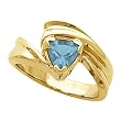 14K Yellow Gold Aquamarine Ring