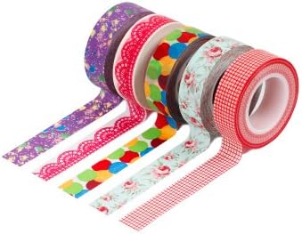 Bundle Monster Adhesive Creative Scrapbooking Craft Polka Dot Decorative Décor Washi Tape Mixed Lot - 6pc - Set 4