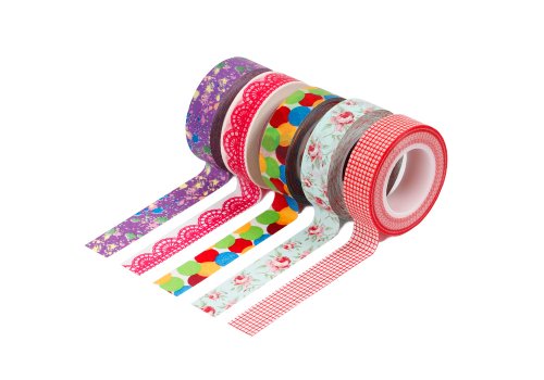 Bundle Monster Adhesive Creative Scrapbooking Craft Polka Dot Decorative Décor Washi Tape Mixed Lot - 6pc - Set 4
