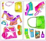 Girls Shoes, Purses, Dresses - 24 Large Wall Stickers / Decals