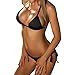 Bandeau Swimwear Hot Halter Push Up Swimsuit Bikini Lingerie, Black, Small