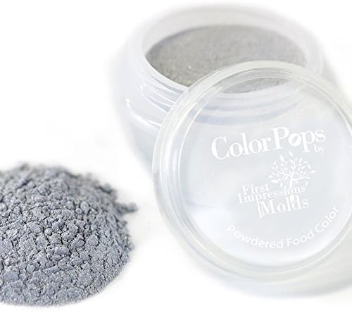 ColorPops LTU010 Edible Powder Food Color, Metallic Silver