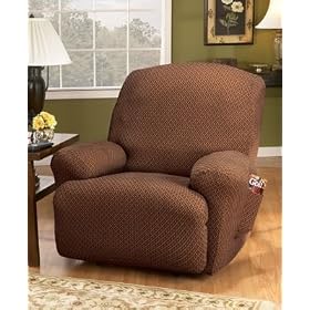 Stretch Sullivan Recliner Slipcover - Brown