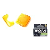 Trojan EXTENDED PLEASURE Latex Condoms Lubricated 36 ea and Condom Compact Orange Safe Sex Kit
