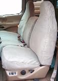 Exact Seat Covers, F220 W3, 1997-1999 Ford F150 Front High Back 40/60 Split Seat Custom Exact Fit Seat Covers, Tan Velour