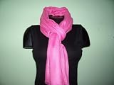 Pink 100% Pure Silk Pashmina Scarf