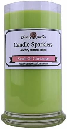 Smell of Christmas Candle Sparkler w/ .925 Sterling Silver Jewelry Inside