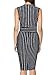 Miusol Women's Formal Scoop Neck Stripe Slim Work Bodycon Pencil Dress