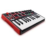 Akai Professional MPK Mini MKII 25-Key Ultra-Portable USB MIDI Drum Pad and Keyboard Controller with Joystick