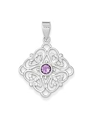 Sterling Silver Amethyst Pendant, Best Quality Free Gift Box Satisfaction Guaranteed