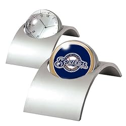 Milwaukee Brewers MLB Spinning Desk Clock by Great American Products