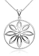 Sterling Silver Open Circle Flower Pendant