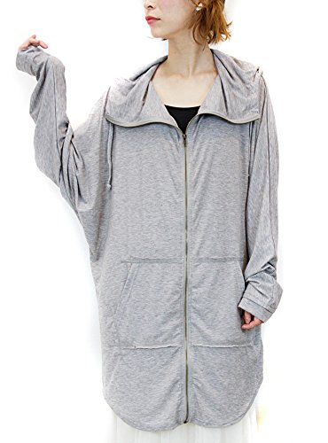 (Goldjapan)ゴールドジャパン 大きいサイズ レディース ジップアップ ロング丈 ドルマンスリーブ パーカー パーカ フード ジップアップ スエット スウェット 長袖 長そで スポーツウエア スポーツ ロング ナイトウエア ルームウェア カジュアル エレガント ゆったり 着痩せ 体型カバー 大きい おおきい ぽっちゃり 可愛い 着やせ ポチャカワ ポチャティブ ビッグサイズ LL LLサイズ 2L 3L 4L 5L 6L XL XXL 11号 13号 15号 17号 19号 21号 Aライン 春 夏 秋 冬 gold169