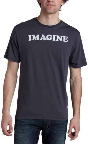 Worn Free Men's Imagine / Yoko Ono Short Sleeve T-Shirt,Black,Medium