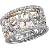14K Two-Tone Gold Diamond Anniversary Band - 0.50 Ct.