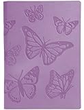 Eccolo World Traveler Flexible Journal, 6 x 8 Inches, Lavender Butterflies (D411)