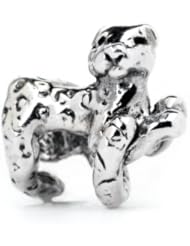 Novobeads Snow Leopard Sterling Silver Charm Bead - Made in USA w imported materials - Fits all major bead bracelets