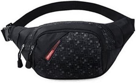 ISNOWKING Travel Sport Fanny Pack Waist Bag (Black)