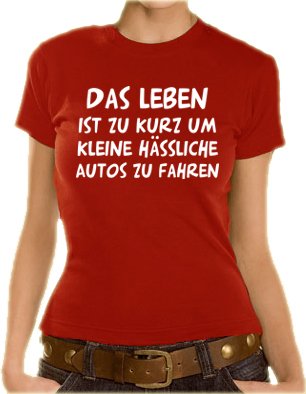 Touchlines Girlie T-Shirt Das Leben ist zu kurz..., red, M, D1536 Preisvergleich