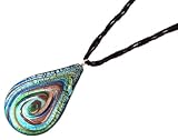 Multi-Color Murano Glass Teardrop Pendant on Beaded Strands, 20