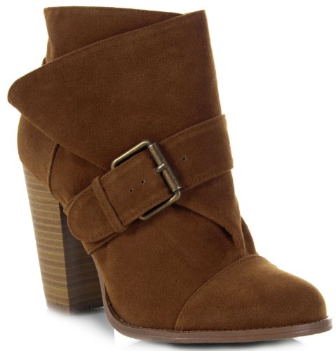 Qupid Miley-24 Stacked Heel Ankle Bootie