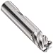 YG-1 E5056 Carbide Corner Radius End Mills, Inch, Stub Length, Weldon Shank, Uncoated (Bright) Finish, 45 Degree Helix, For Use With All Materials