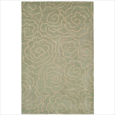 Safavieh Soho Collection SOH812B Handmade Light Blue New Zealand Wool Square Area Rug, 6-Feet