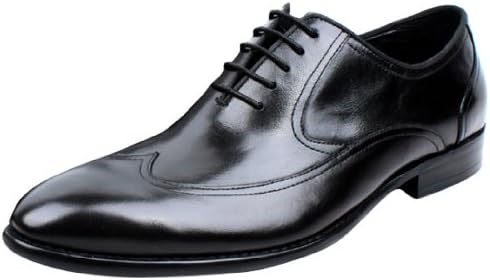 YUMA Mens Cap Toe Lace Up Business Wedding Formal Shoes