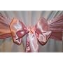 Pink Satin Wedding Chair Sash Bows (Set of 10)