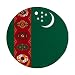 Turkmenistan Flag Round Mouse Pad