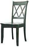 Ashley Furniture Signature Design Mestler Dining Room Side Chair, Antique Blue, Set of 2