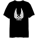 Tupac - Wings Male Names Mens T-Shirt (Black, Sizes X-Small - XXX-Large)