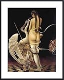 Puppetmaster by Michael Parkes 33.50X23.50 Framed with Black Metal Frame