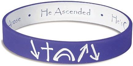 Purple and White reversible Witness Band Silicone Bracelet