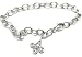 Celtic Diamond Charm Link Bracelet, 18k White Gold, CTW 0.35