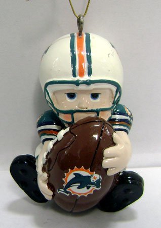NFL Miami Dolphins Little Fan Touchdown Christmas Ornament #10707