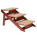 Pet Studio Pine Frame Dog RampSteps, 3 Step