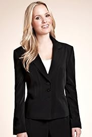 Petite Notch Lapel Single Breasted Jacket