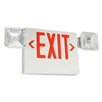 LED Exit Sign & Emergency Light - Red letters