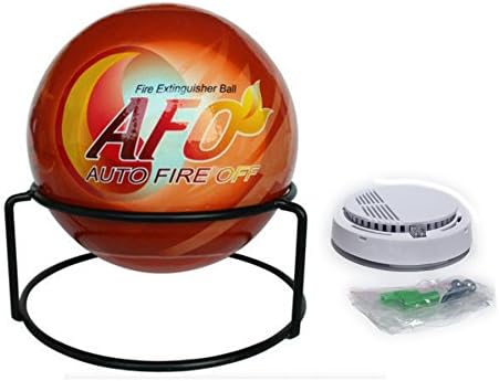 ABC Fire Extinguisher, AFO Fire Ball Fire Suppression Device, Fire Safety Product with Smoke Detector