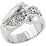 Sterling Silver Cz Swirl Ring