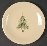 Homer Laughlin Fiesta Christmas Tree Bread and Butter Plate, Fine China Dinnerware