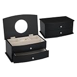 Reed and Barton Julia Jewelry Chest - Espresso/Pearl White