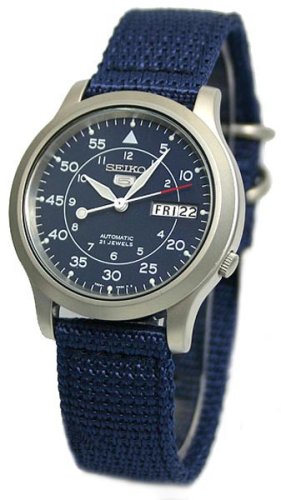 Seiko 5 Men's Nylon Band Self-Winding Automatic Watch Model SNK807K2