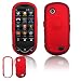 Premium - Samsung Sunburst A697 Protex Red Rubber Feel Protective Case - Faceplate - Case - Snap On - Perfect Fit Guaranteed