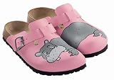 Produkt-Bild: Birkis Clogs ''Woodby'' aus Birko-Flor in hippo pink mit schmalem Fussbett