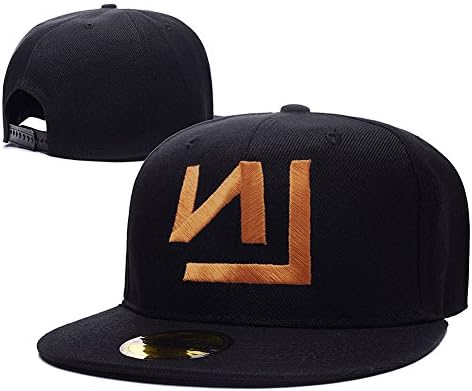 Nine Inch Nails Band Logo Adjustable Snapback Embroidery Hats Caps - Black/Orange