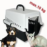 Transportbox für Katzen und kleine Hunde bis 10 kg Kleintiertransportbox Transportkäfig Hundebox Gitterbox Hund Katze Kleintiere