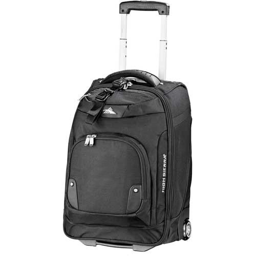 High Sierra 21 Wheeled Carry On Luggage with 17 Computer Sleeve Black