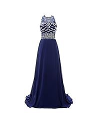 Sexy Acrylic/Chiffon/Cotton/Satin Halter One Shoulder Sleeveless Spaghetti Strap Beaded Backless Sequined  Evening Dress/Prom Dress/Party Dress/Wedding Dress  With Rhinestones